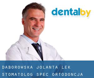 Dąborowska Jolanta, lek. stomatolog, spec. ortodoncja (Jasło)